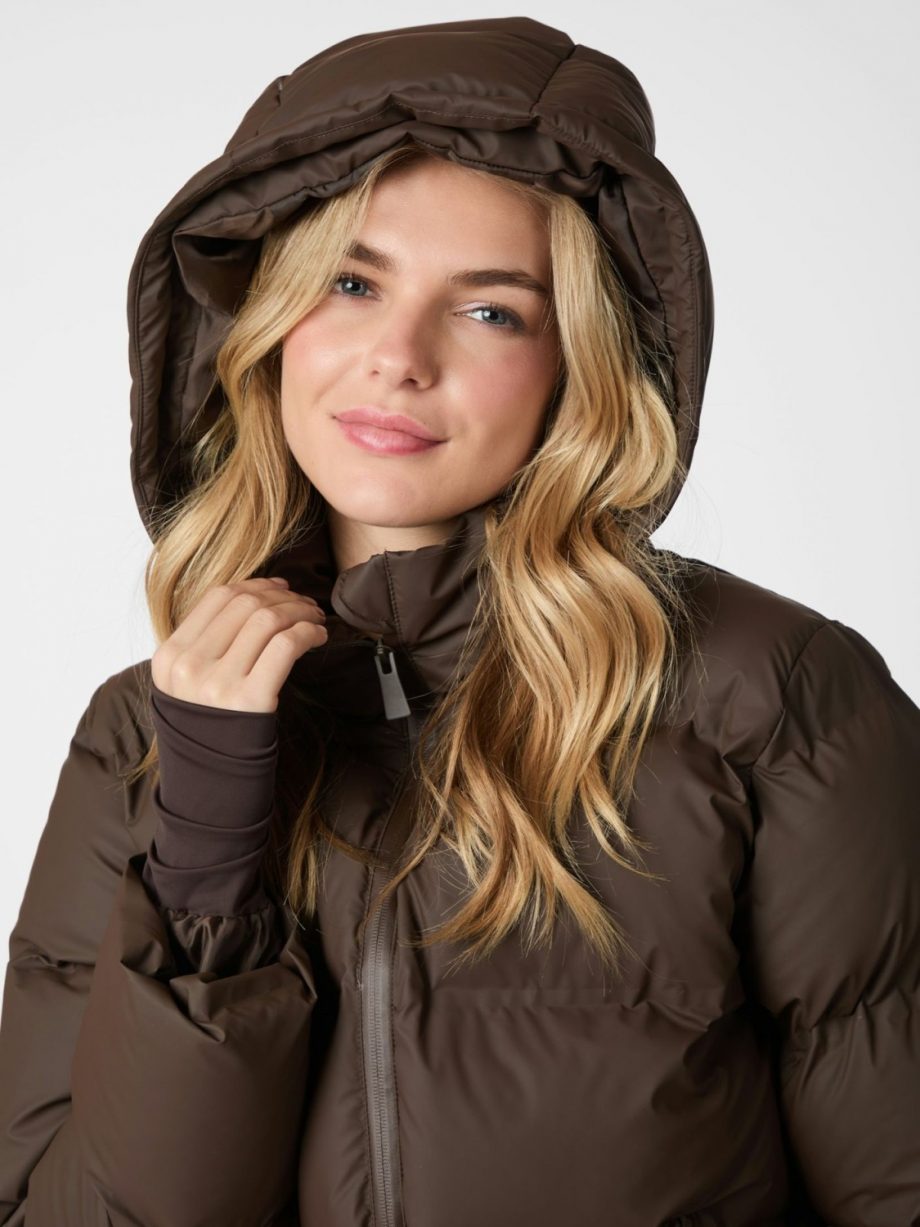 Fox C puffer jacket - Dark brown