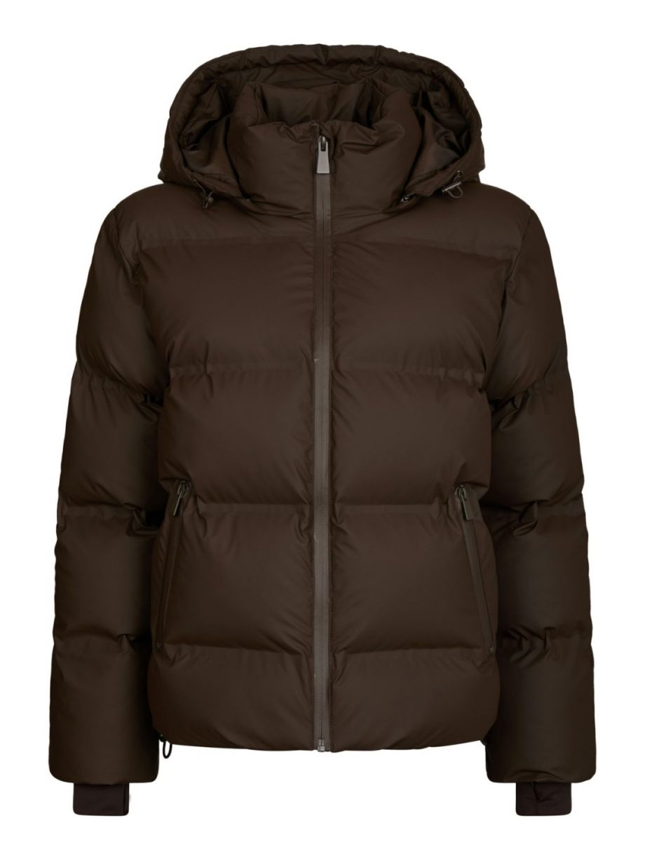 Fox C puffer jacket - Dark brown