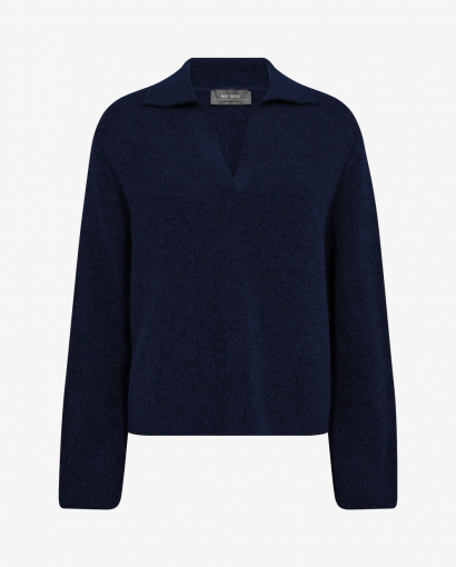 Thora Aidy polo knit - Maritime blue
