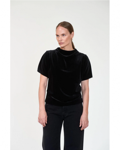 Renee velvet top - Black
