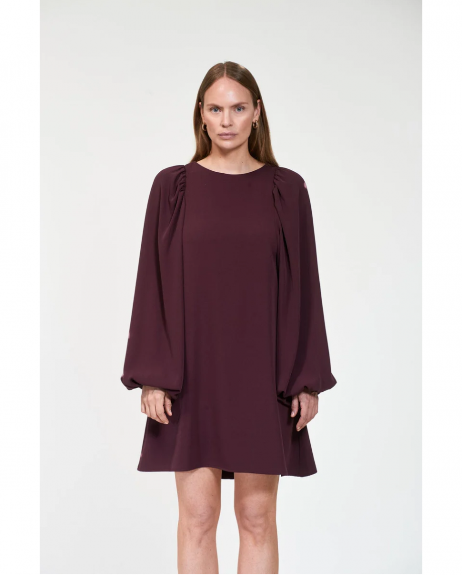 Valeria crepe dress - Dark burgundy