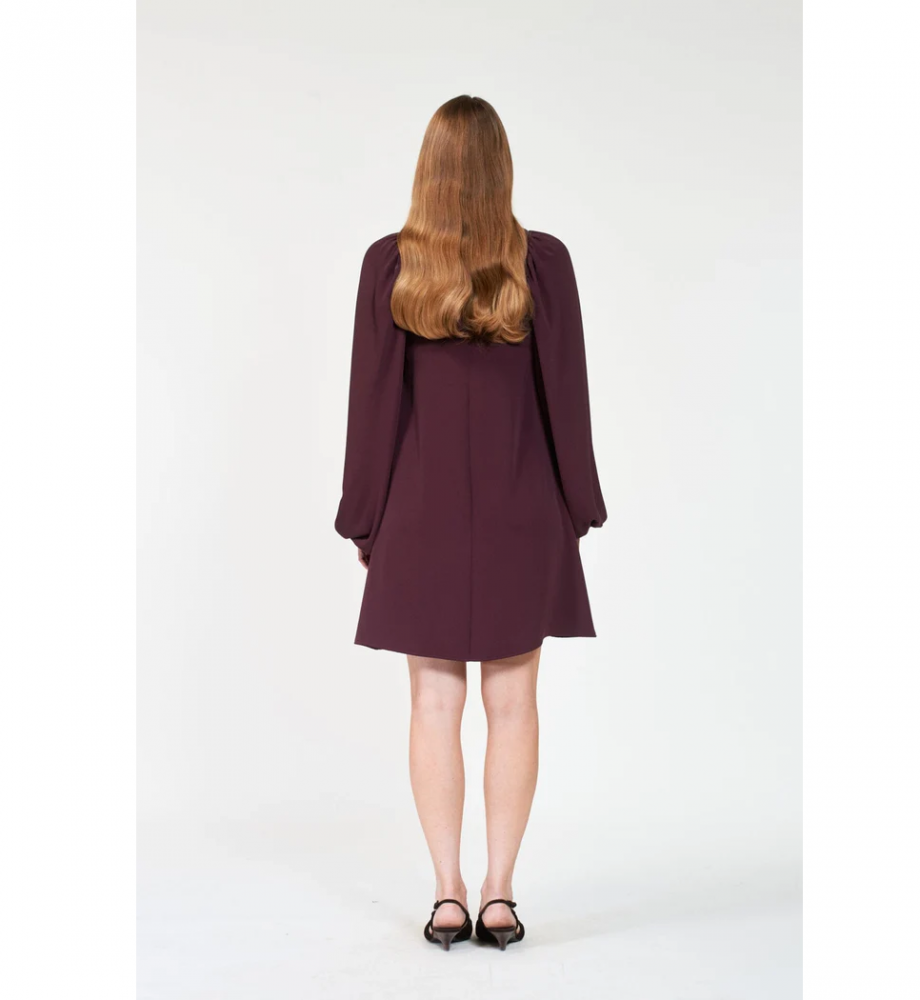 Valeria crepe dress - Dark burgundy