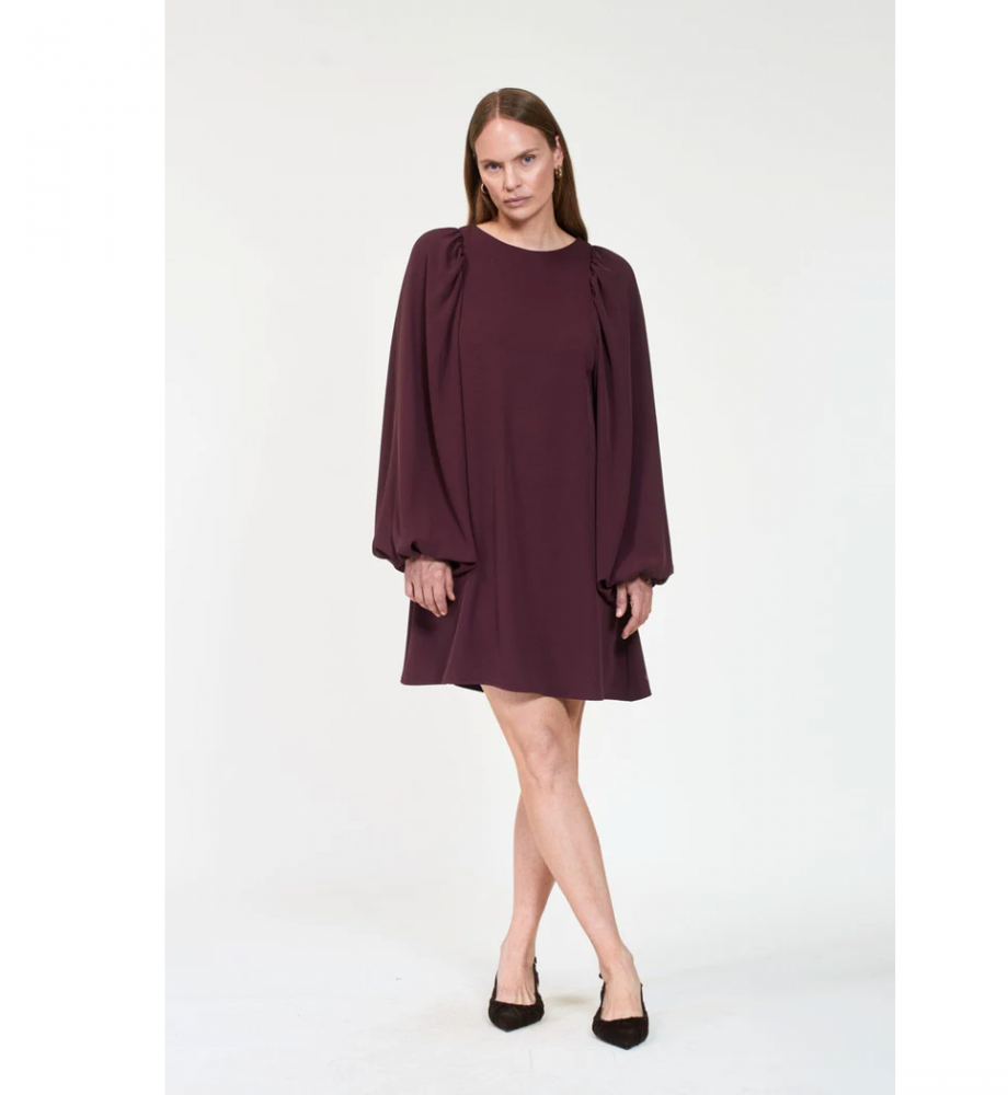 Valeria crepe dress - Dark burgundy