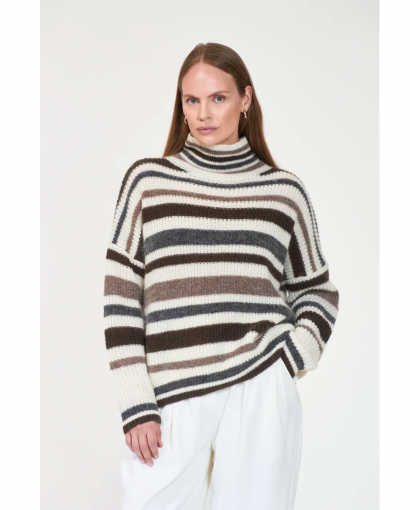 Stellar sweater - Offwhite/brown