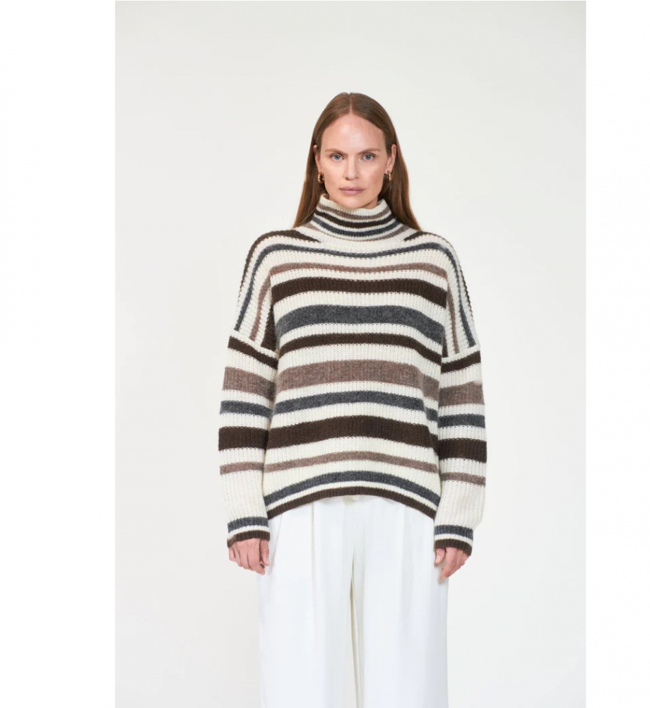 Stellar sweater - Offwhite/brown