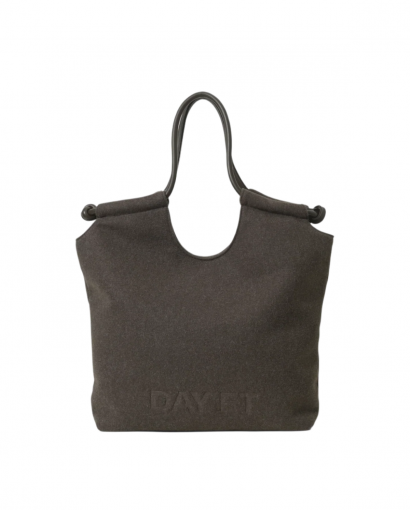 Day Woolen tote - Chocolate mel