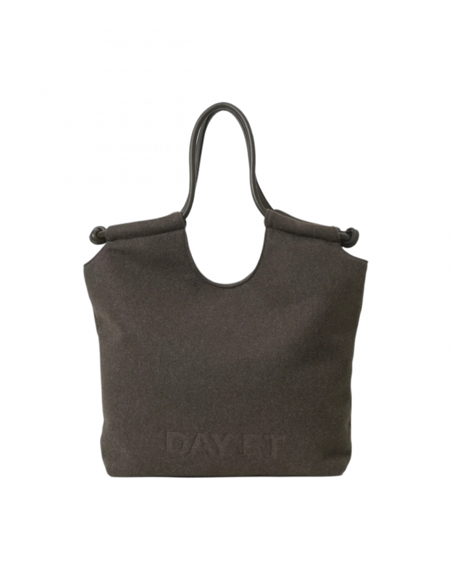 Day Woolen tote - Chocolate mel