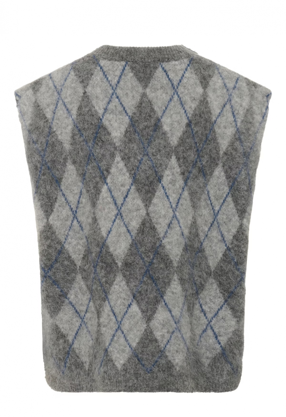 Sasi Vest - Check Dark Grey