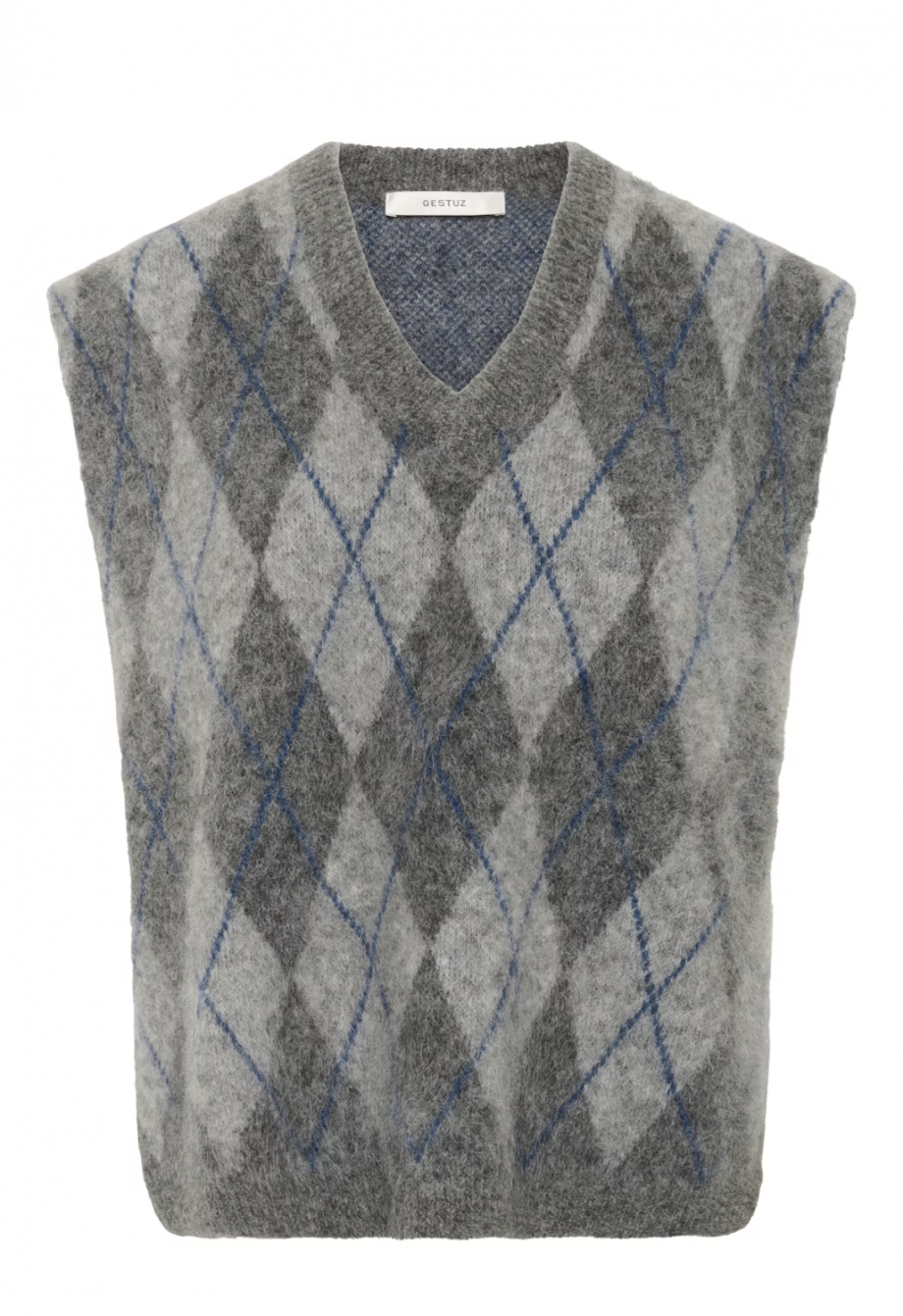 Sasi Vest - Check Dark Grey
