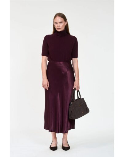 Emerson satin skirt - Burgundy
