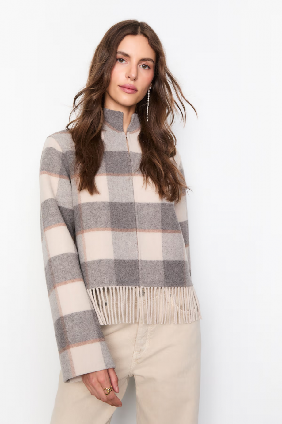 Edith jacket - Cream check