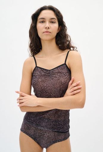 Kaia top and brief set - Mini leopard