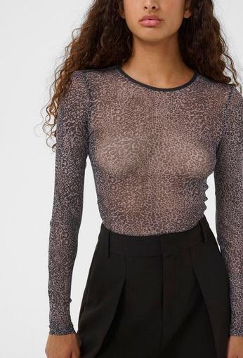Kaia LS T-shirt - Mini leopard