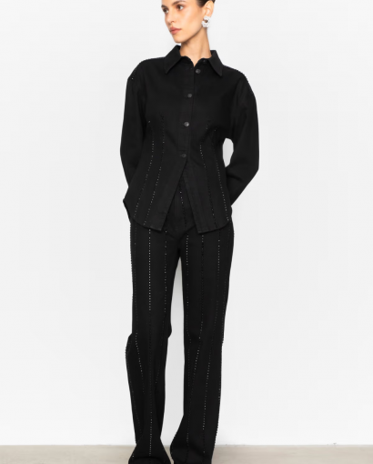 Eloise embellished shirt - Black