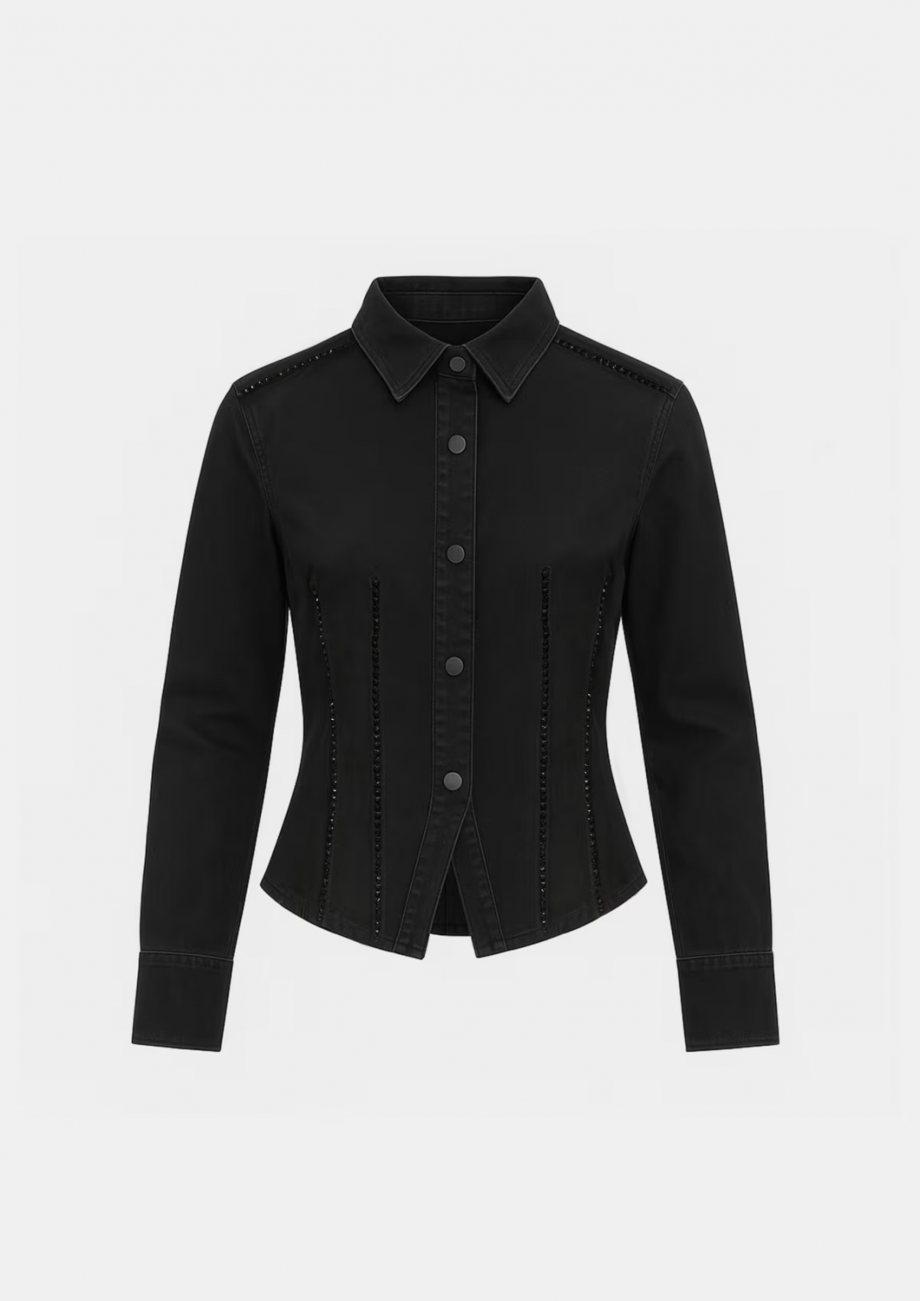 Eloise embellished shirt - Black