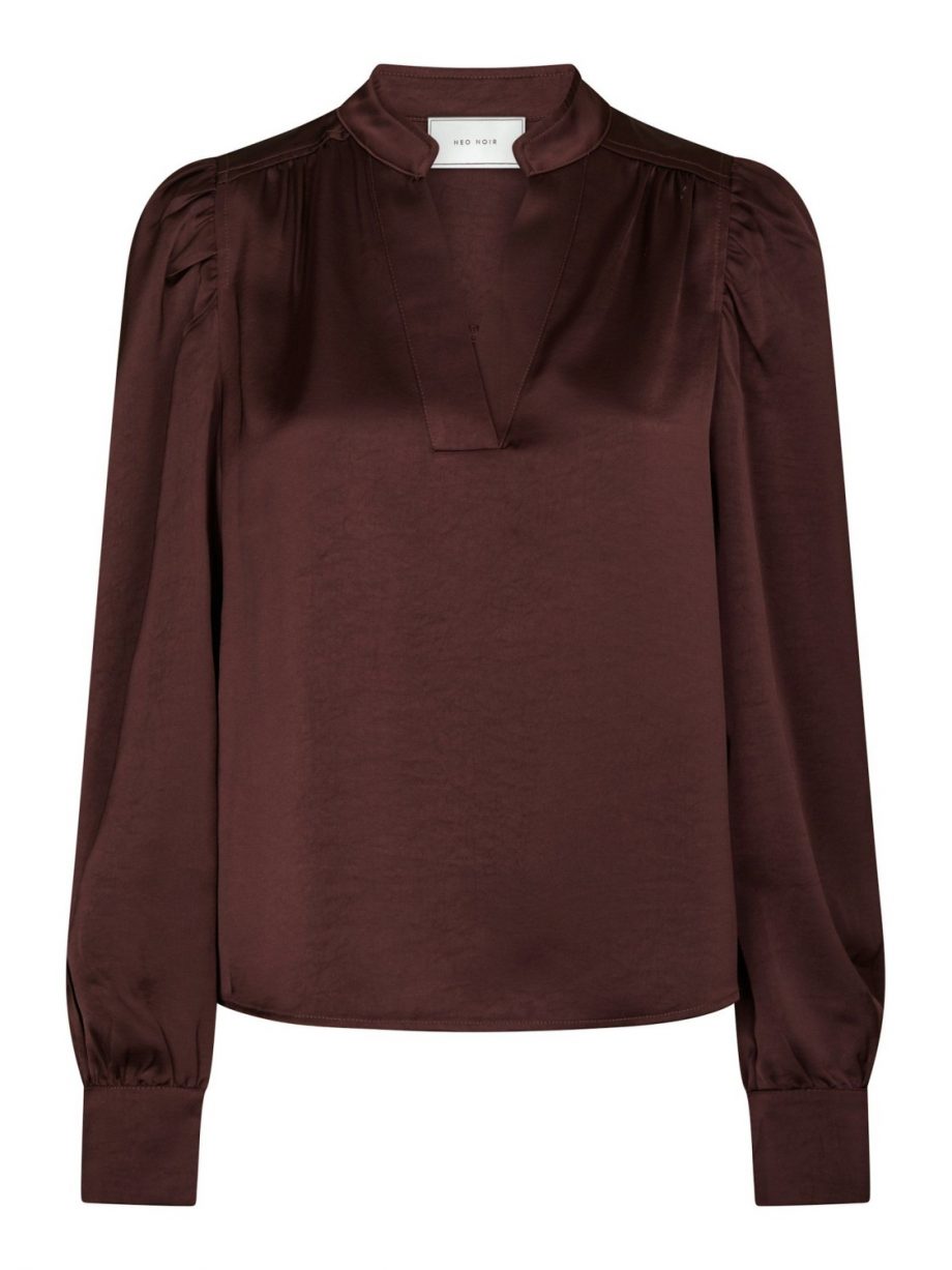 Rosslyn heavy sateen blouse - Burgundy