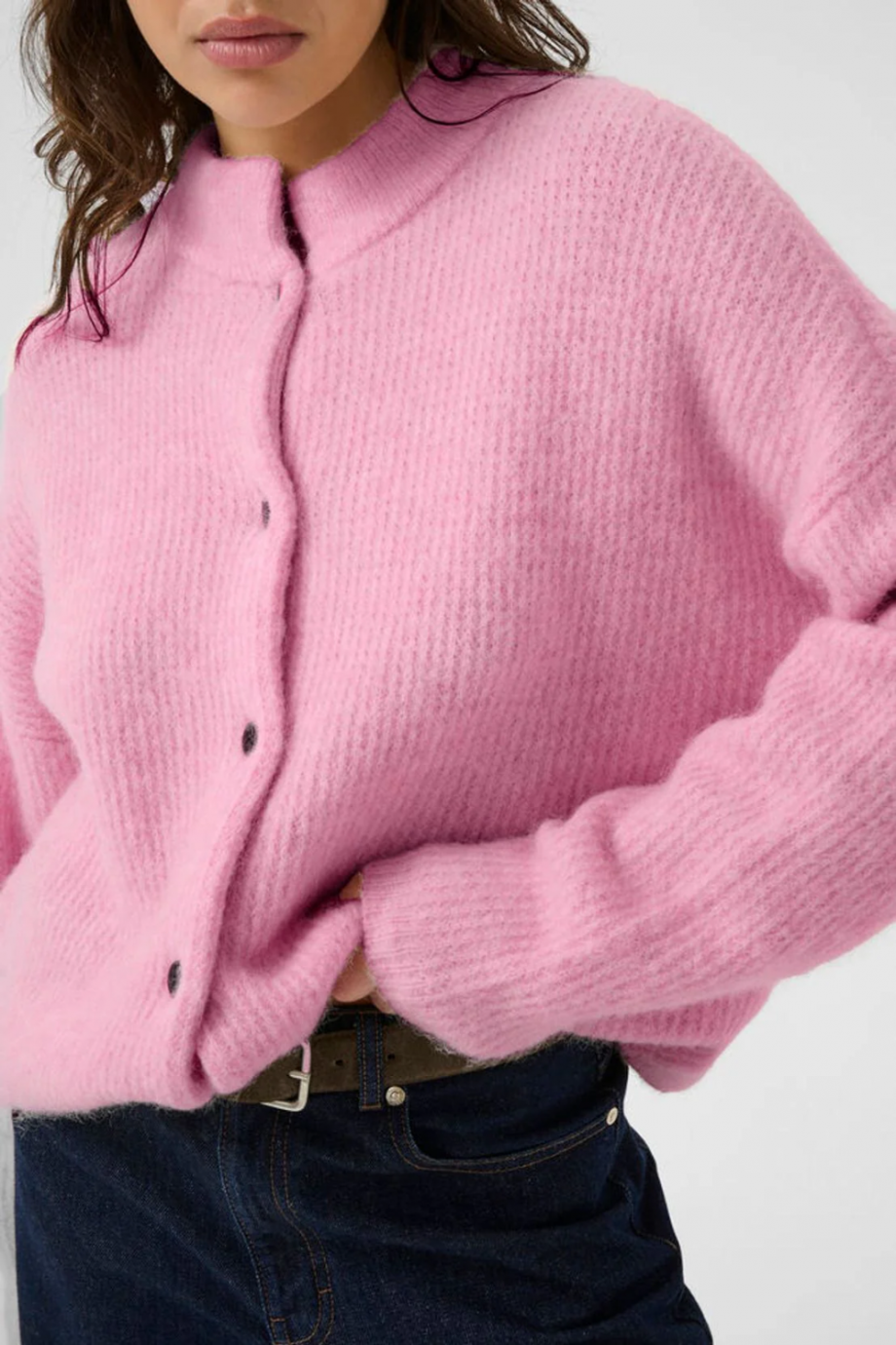 Alpha short cardigan - Begonia melange