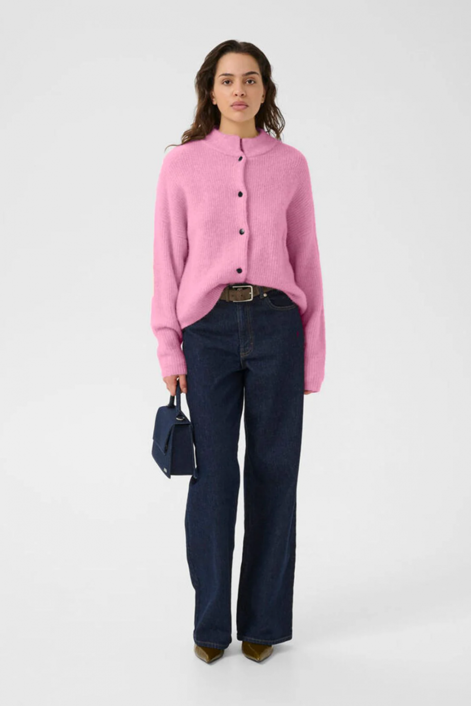 Alpha short cardigan - Begonia melange