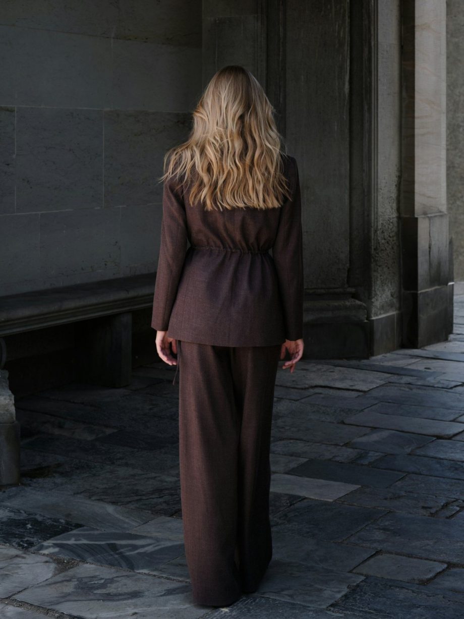 Jemmie melange blazer - Brown melange