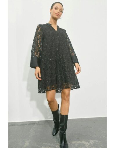 Yeni lace sequin dress - Black