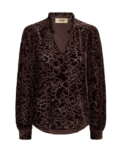 Vilsa blurred velvet blouse - Brown