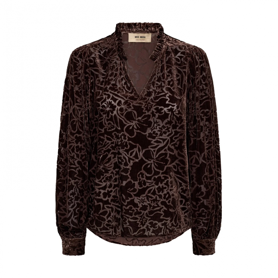 Vilsa blurred velvet blouse - Brown