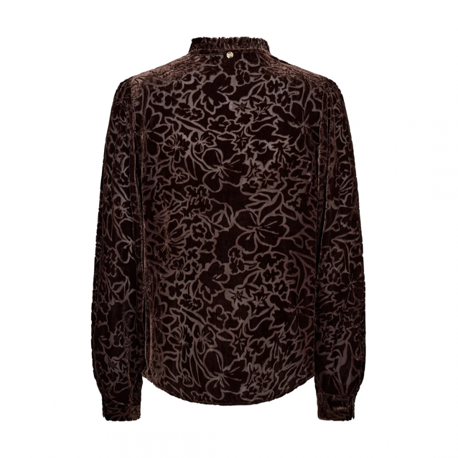 Vilsa blurred velvet blouse - Brown
