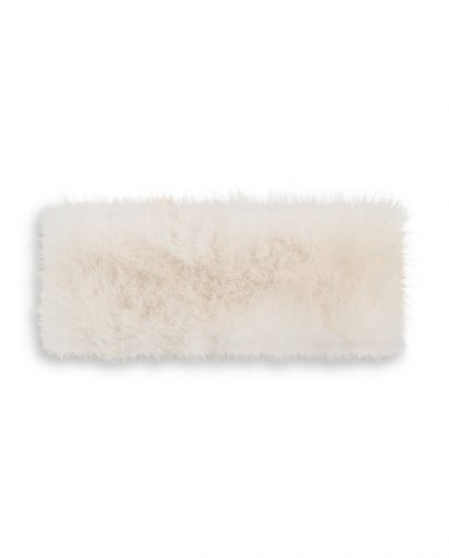Mia fake fur headband - White