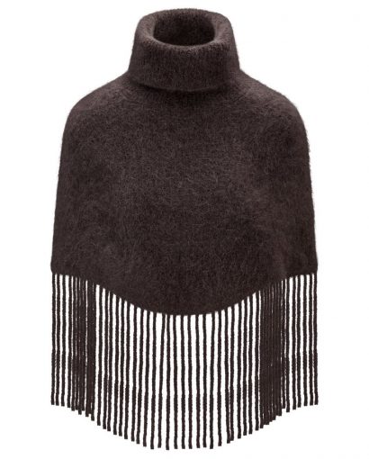 Nikola chunky poncho - Dark brown