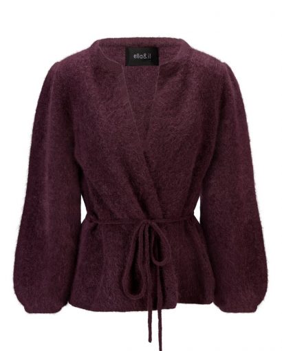 Fredrikke chunky cardigan - Red wine
