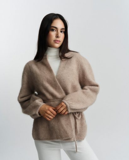 Fredrikke chunky cardigan - Hazel beige