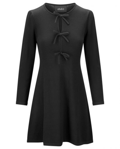 Dora merino dress - Black