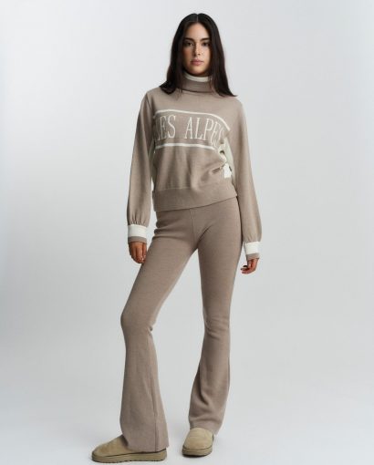 Maud merino sweater - Beige melange