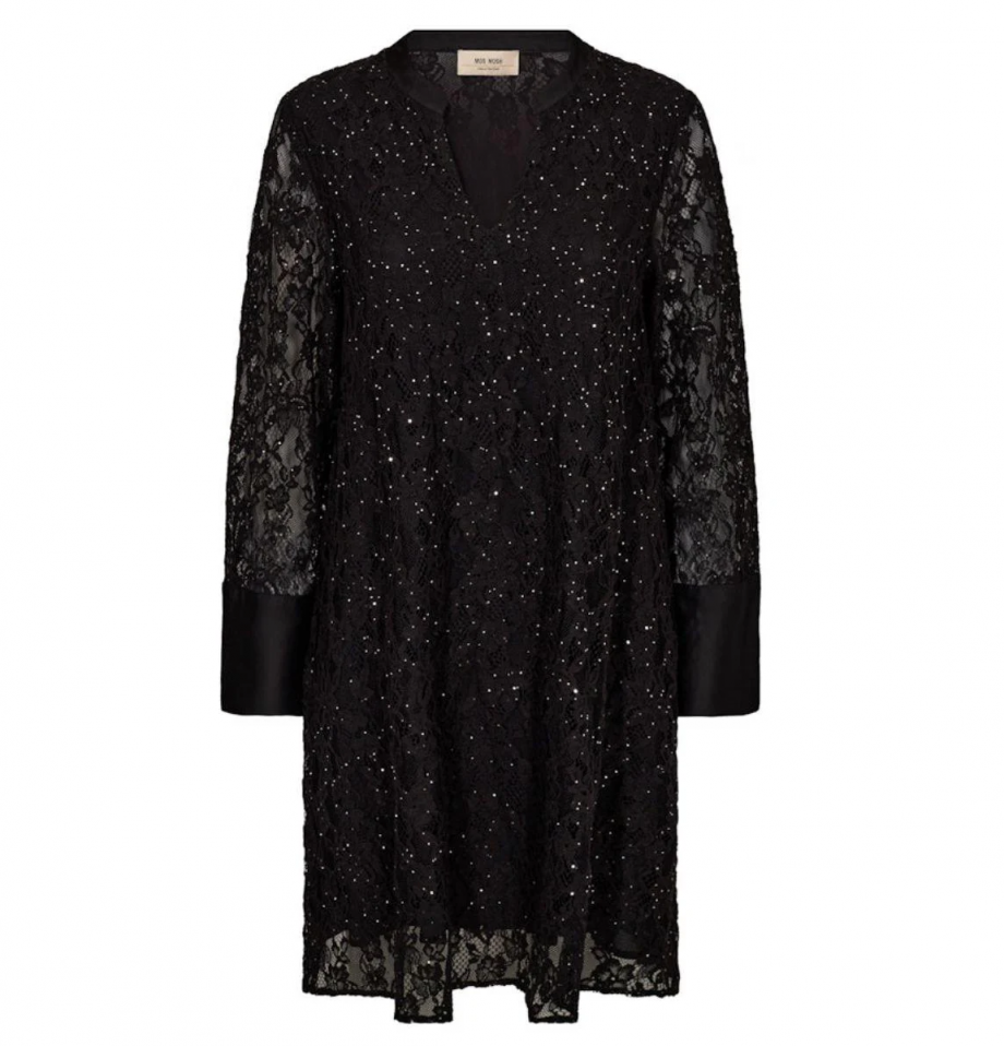 Yeni lace sequin dress - Black