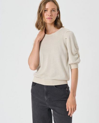 Varaia pullover - Whitecap gray w/lurex