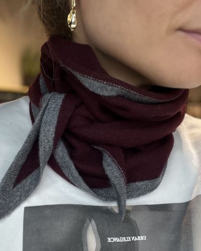 Duo triangle scarf - Burgund