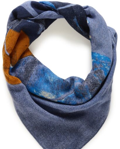 Felisia scarf - Blue leaf