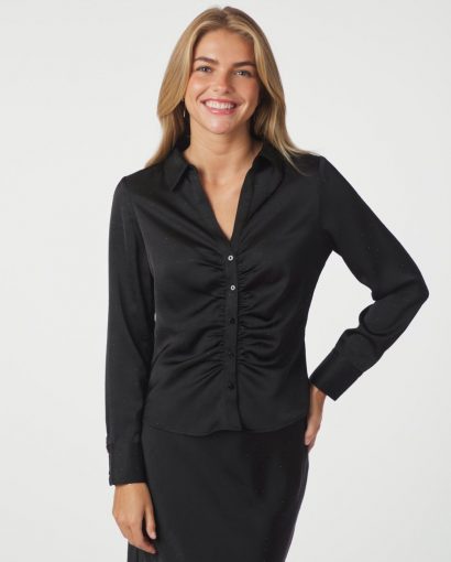 Christy Sateen Shirt - Black