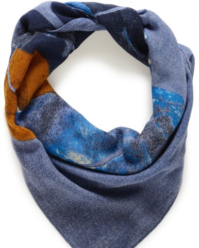 Felisia scarf - Blue leaf