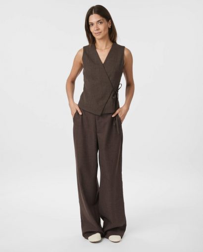 Emmet melange pants - Brown melange