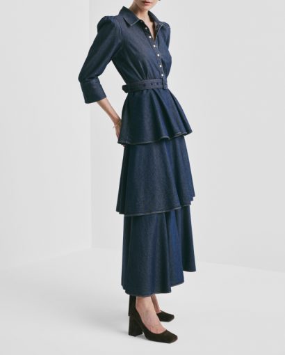 Denim shirt dress - Dark blue