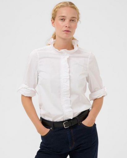 Capella frill shirt - Pure white