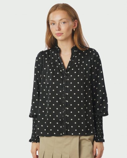 Camisa dot blouse - Black
