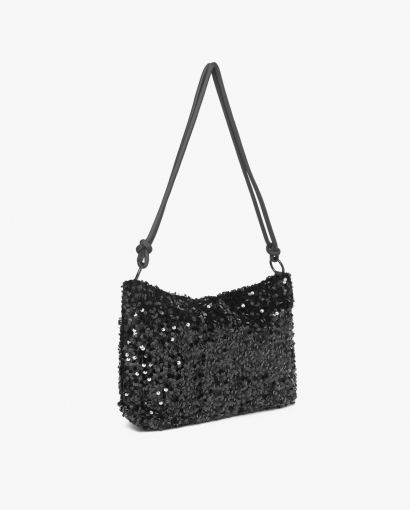 Sequin shoulder - Black