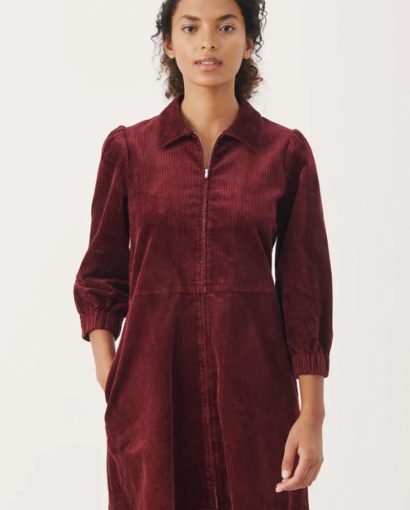 Eyvors cord dress - Tawny port