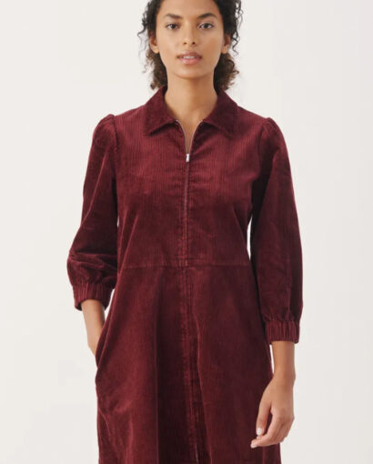 Eyvors cord dress - Tawny port