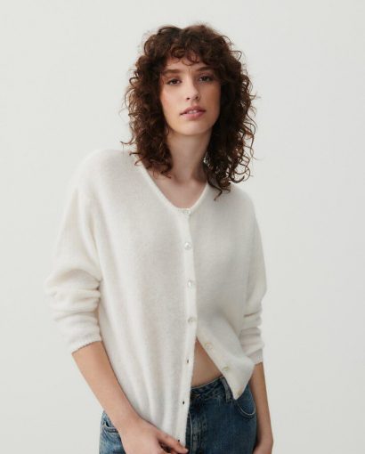 Vitow gilet cardigan - Blanc
