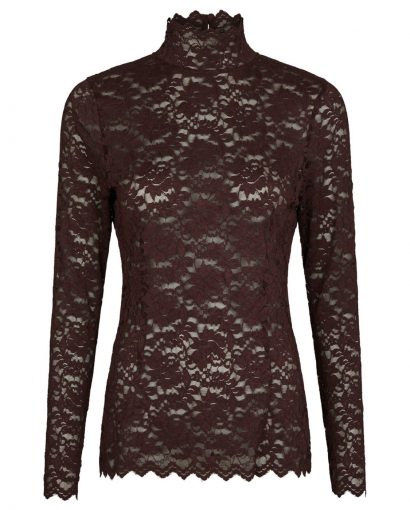 Liza Laceflower blouse - Burgundy
