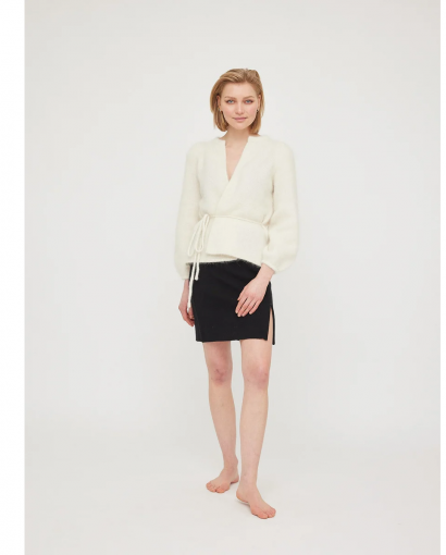 Fredrikke chuncky cardigan - Bright white