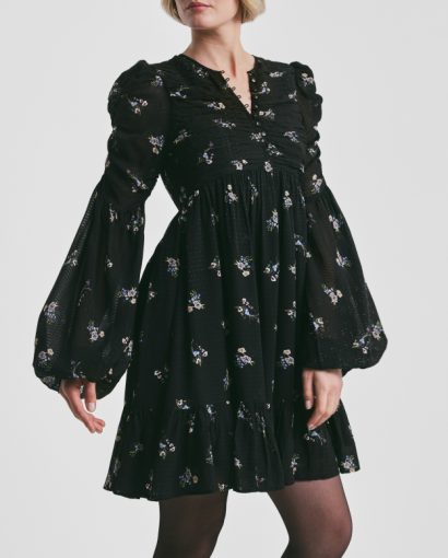 Georgette mini dress - Flower field
